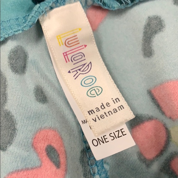 LuLaRoe leggings teal mint coral one size fits all - Picture 3 of 3